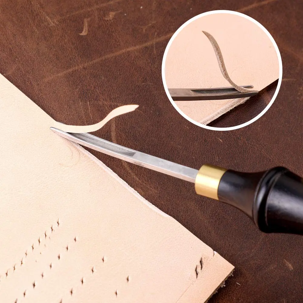 DIUDUS Leather Edge Beveler 2.25mm (1#) with Wood Handle | Essential Leather Crafting Tool for Smooth Edges - view 7