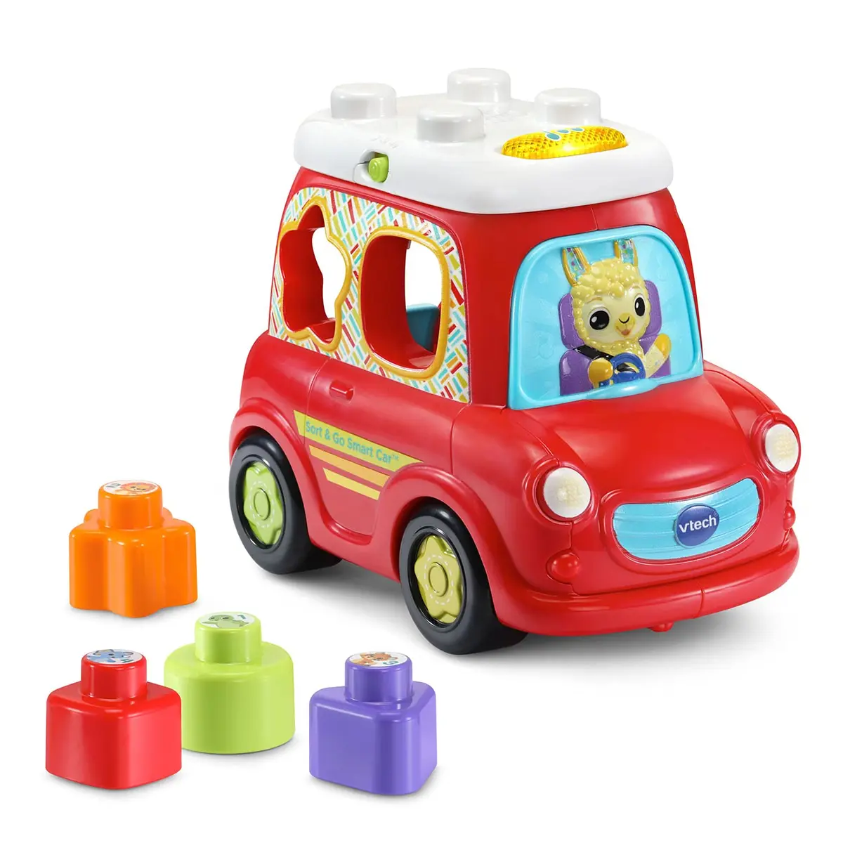 VTech Sort and Go Smart Car, Red | Interactive Learning Toy for 12-36 Months - main product image
