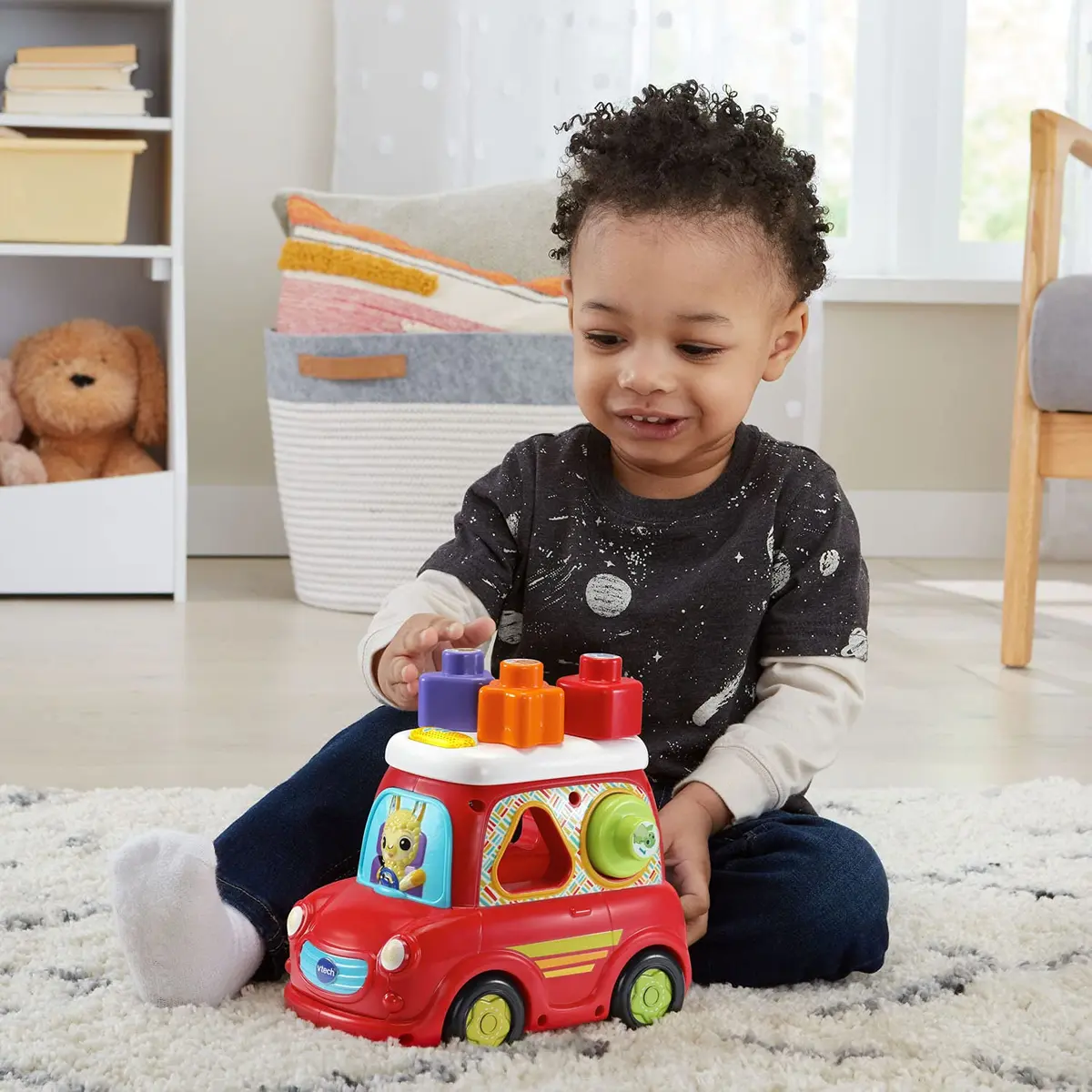 VTech Sort and Go Smart Car, Red | Interactive Learning Toy for 12-36 Months - view 5