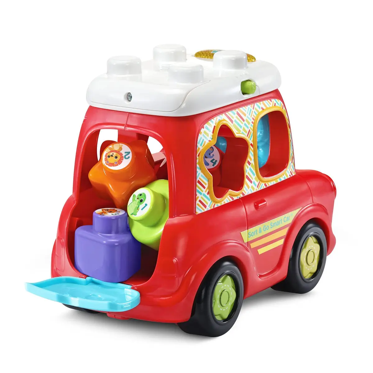 VTech Sort and Go Smart Car, Red | Interactive Learning Toy for 12-36 Months - view 4