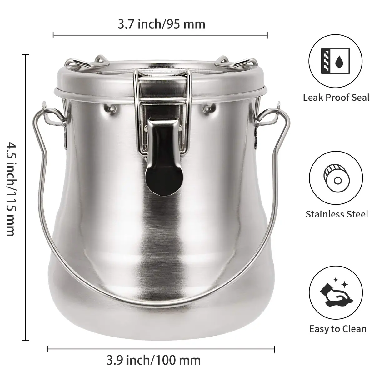 MyLifeUNIT Airtight Stainless Steel Paint Brush Cleaner 23.7 oz | Leak-proof, Durable & Portable - view 3