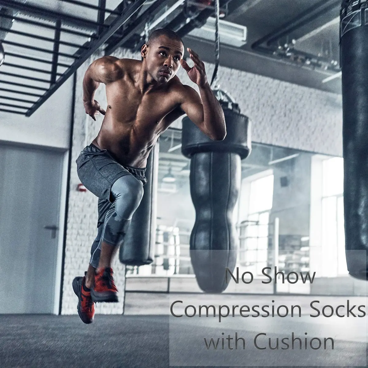 CWVLC No Show Sports Compression Socks 4-pairs | Moisture Wicking, Anti-Blister, Arch Support, Low Cut - view 6