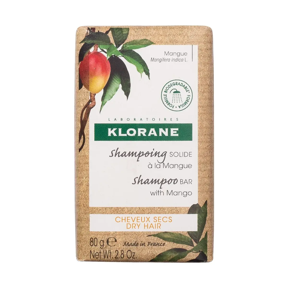 Klorane Nourishing Shampoo Bar with Mango 2.8 Oz | Deeply Nourishes & Hydrates Dry Hair - main product image