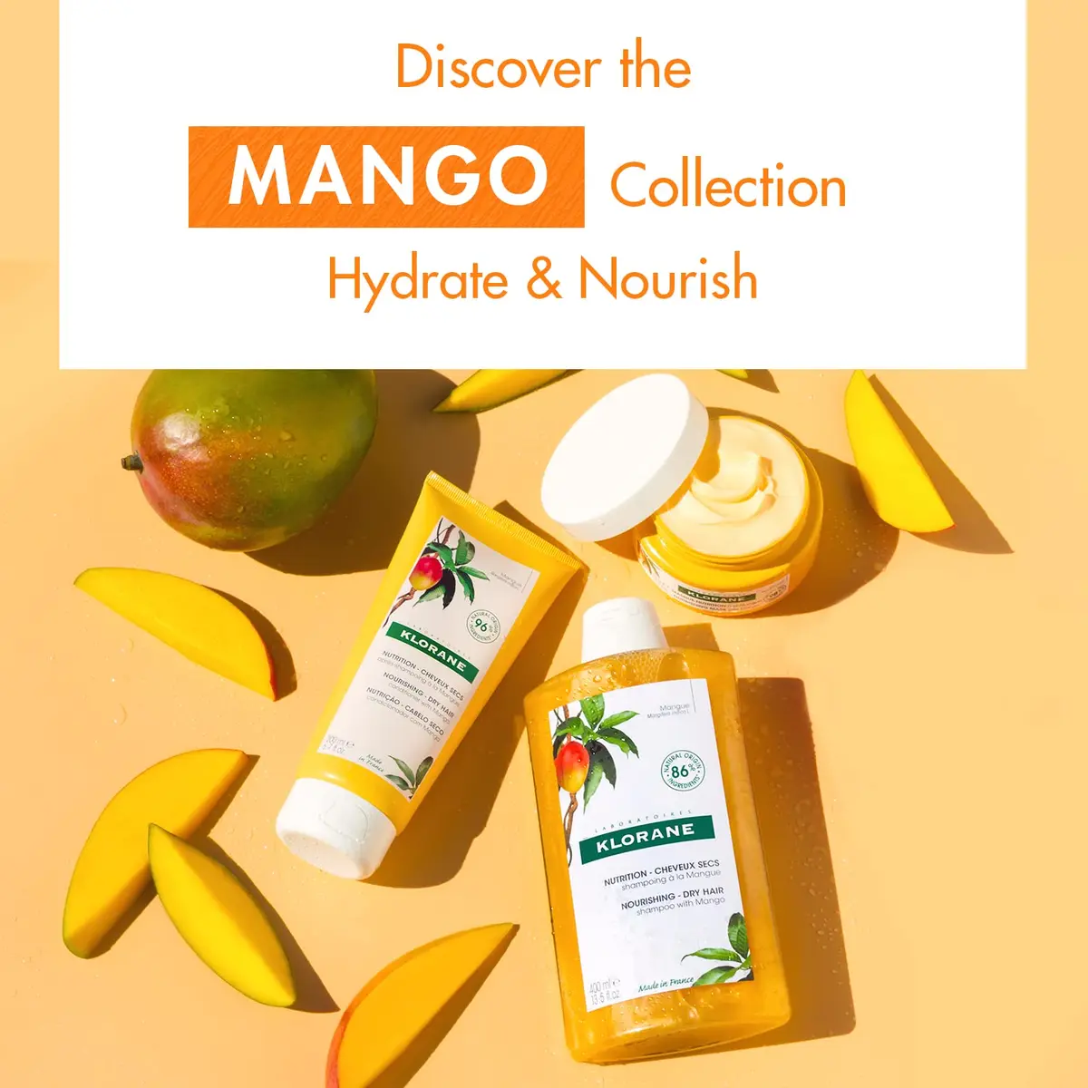 Klorane Nourishing Shampoo Bar with Mango 2.8 Oz | Deeply Nourishes & Hydrates Dry Hair - view 6