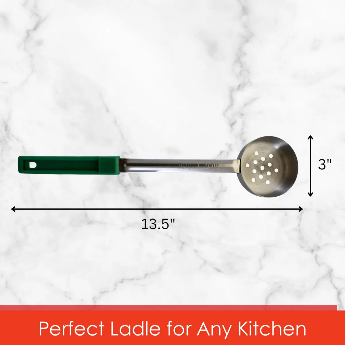 Habanerofire 4 oz Slotted Stainless Steel Portion Control Ladle Spoodle - Pack of 2 | Commercial Grade for Draining & Serving Pasta, Veggies - view 4