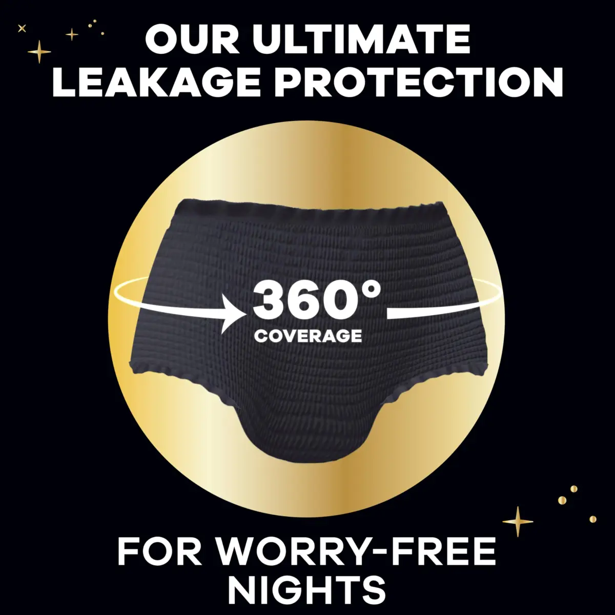 Always ZZZ Overnight Disposable Period Underwear for Women, Large, 14 Count | 360° Leak Protection - view 3