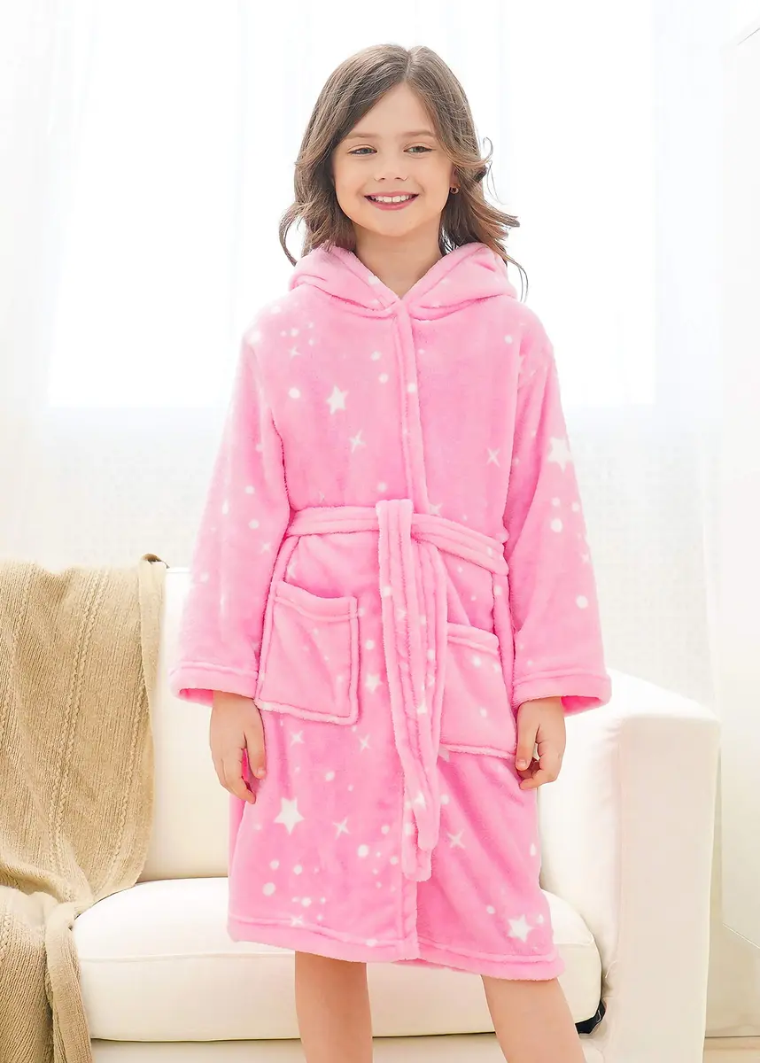 Doctor Unicorn Soft Hooded Rainbow Bathrobe for Girls 10-11 Years | Bright Colors & Premium Polyester - view 5