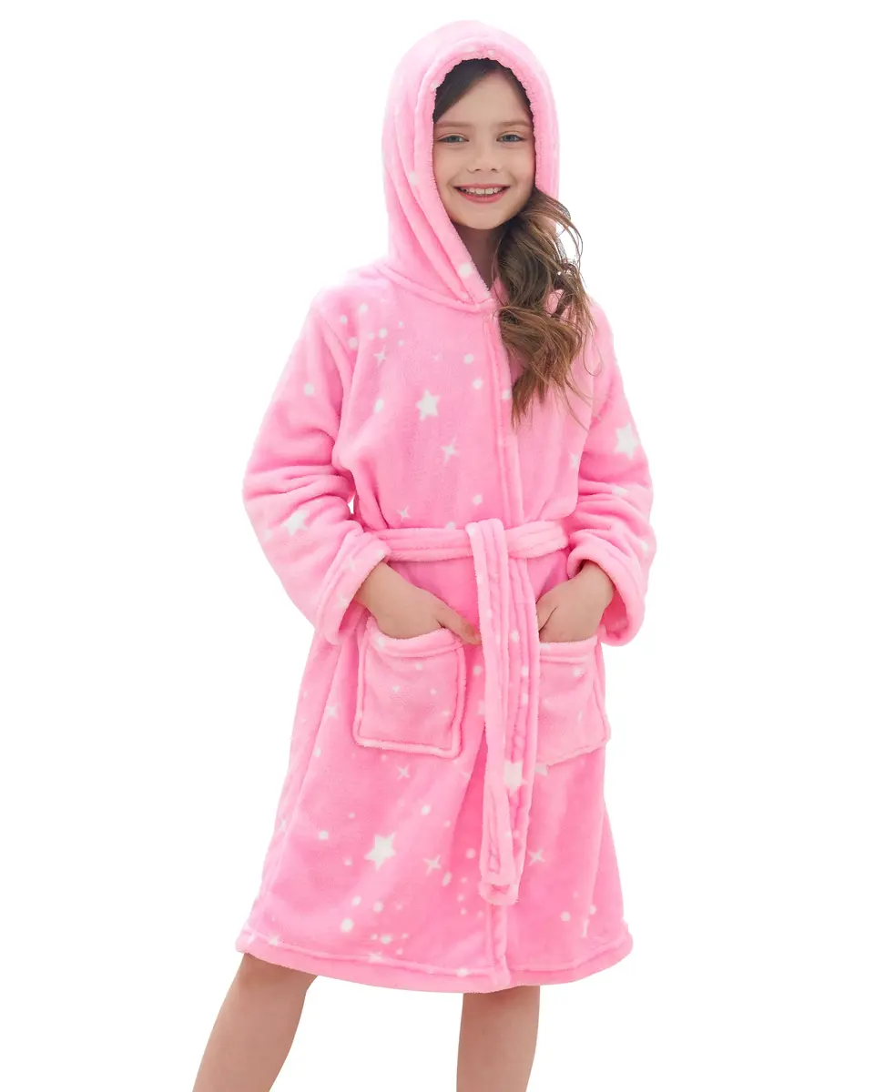 Doctor Unicorn Soft Hooded Rainbow Bathrobe for Girls 10-11 Years | Bright Colors & Premium Polyester - view 6