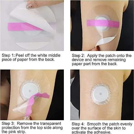 HONYOU Libre 2 Plus Sensor Covers Transparent 40 Count | Waterproof & Breathable Adhesive Patches - view 7
