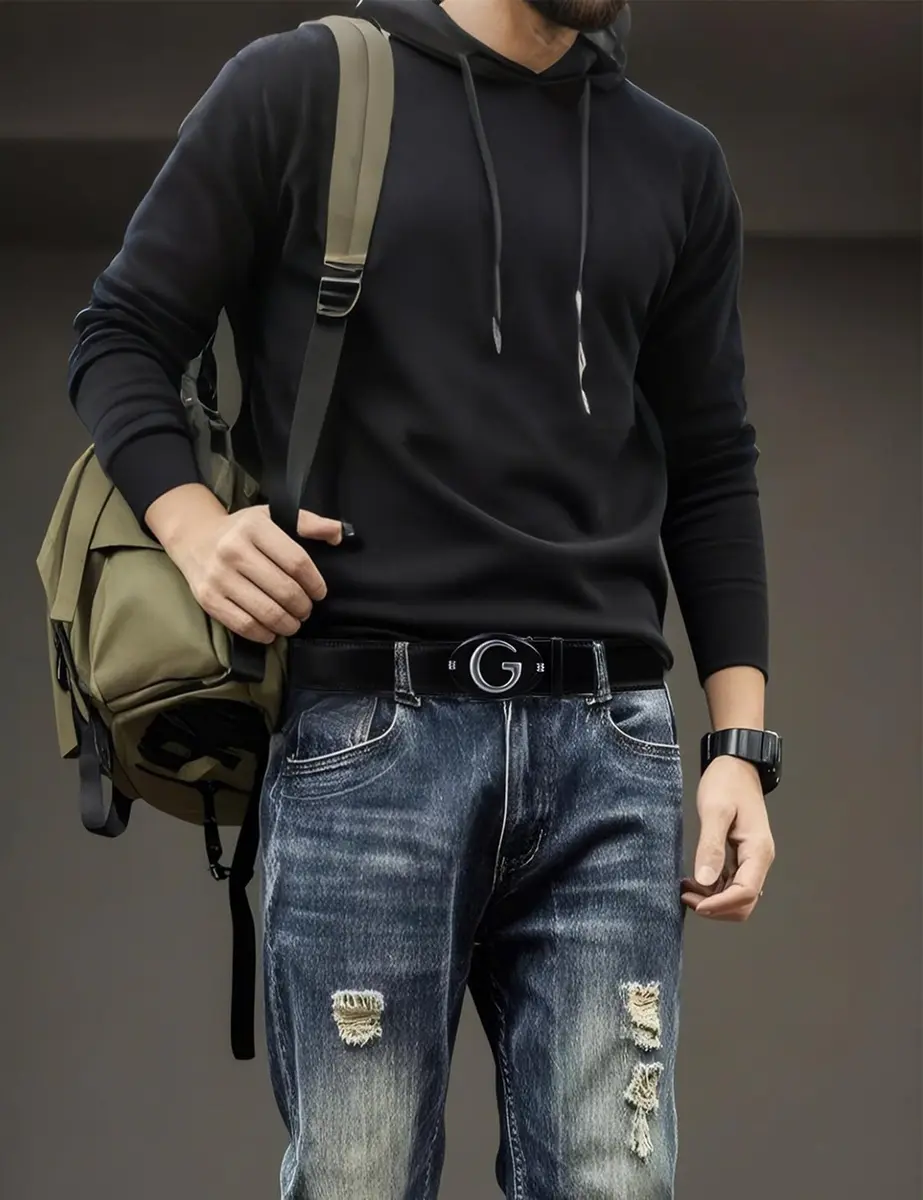 Civantiya Men's Ratchet Belt Leather Belt Adjustable for Men Gift 1 3/8-Inch | Perfect Fit & Urban Style - view 5