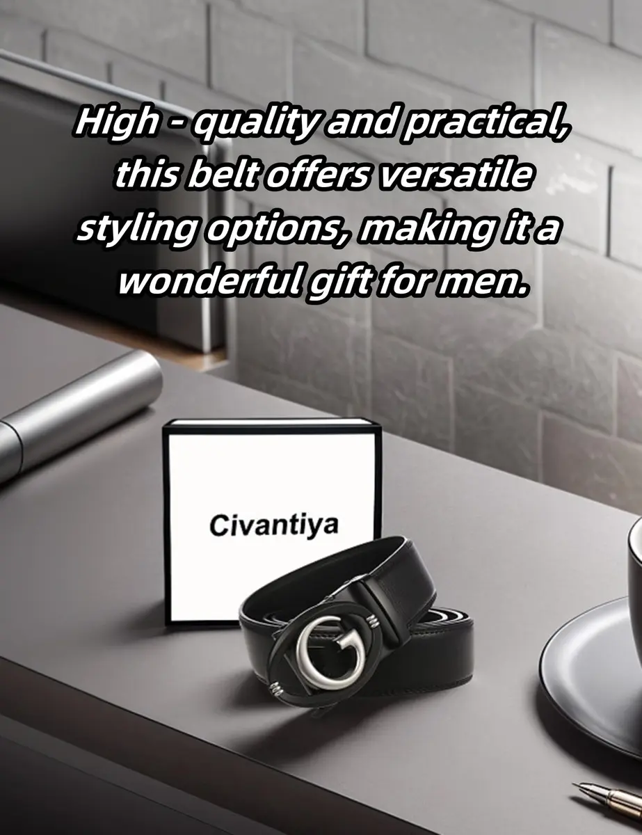 Civantiya Men's Ratchet Belt Leather Belt Adjustable for Men Gift 1 3/8-Inch | Perfect Fit & Urban Style - view 2