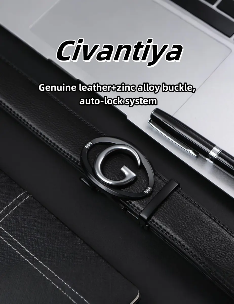 Civantiya Men's Ratchet Belt Leather Belt Adjustable for Men Gift 1 3/8-Inch | Perfect Fit & Urban Style - view 4