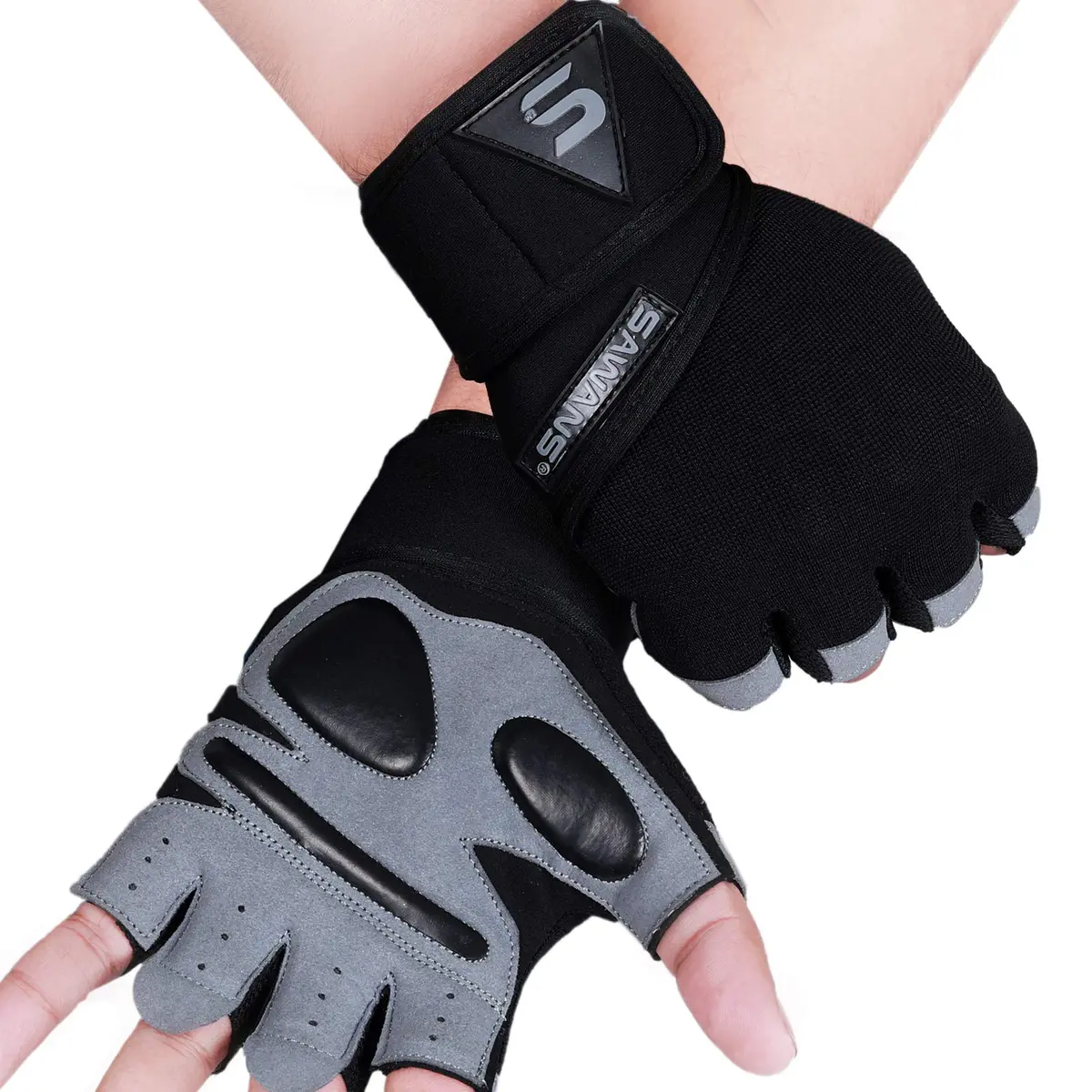 SAWANS Fitness Workout Gloves Gym Weight Lifting Gloves for Men Women Breathable Wrist Support M - view 7