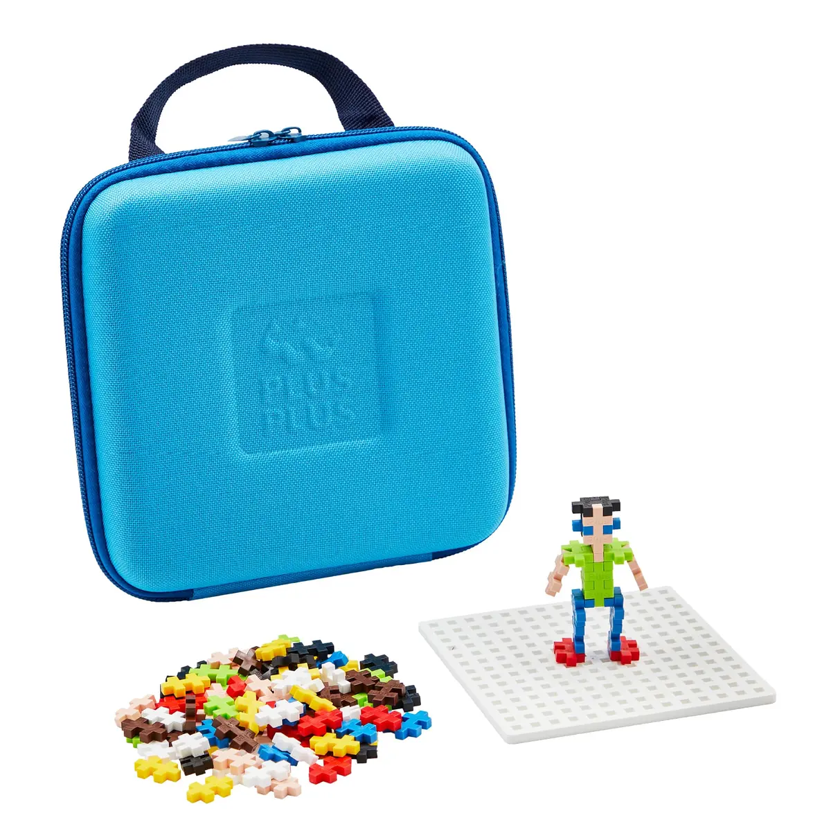 PLUS PLUS Travel Case, 100 Piece Basic Mix | Mini Waffle Blocks for Kids - main product image