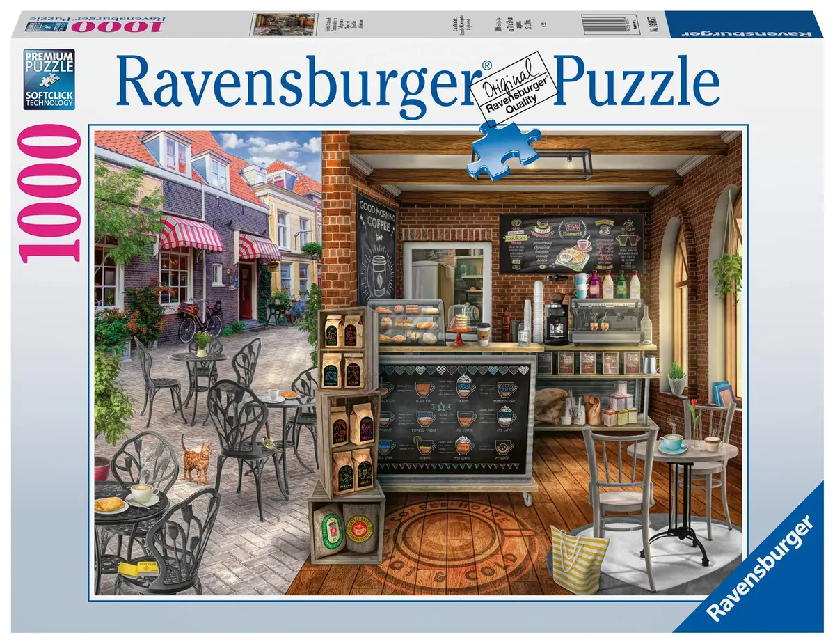Ravensburger Quaint Cafe 1000 Piece Jigsaw Puzzle for Adults | Handcrafted Germany, Perfect Fit, Captivating Cafe Scene - view 2