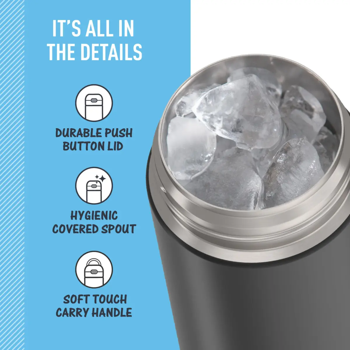 THERMOS FUNTAINER Water Bottle with Spout, 16oz (473ml) | Keeps Drinks Cold Up to 12 Hours - view 4