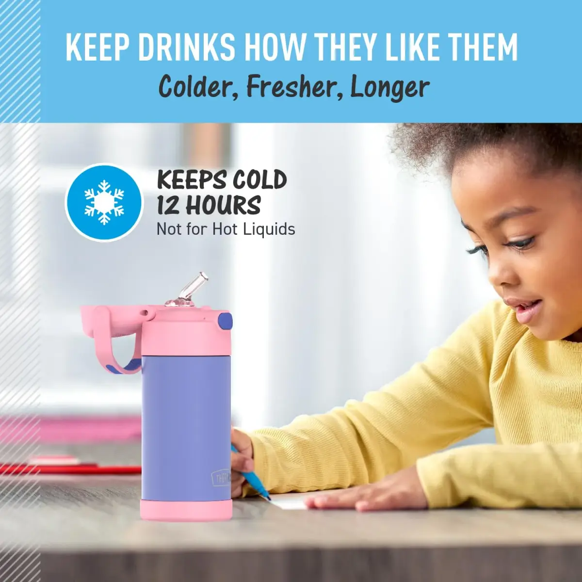 THERMOS FUNTAINER Water Bottle with Straw, 12oz (355ml) | Keeps Drinks Cold Up to 12 Hours - view 5