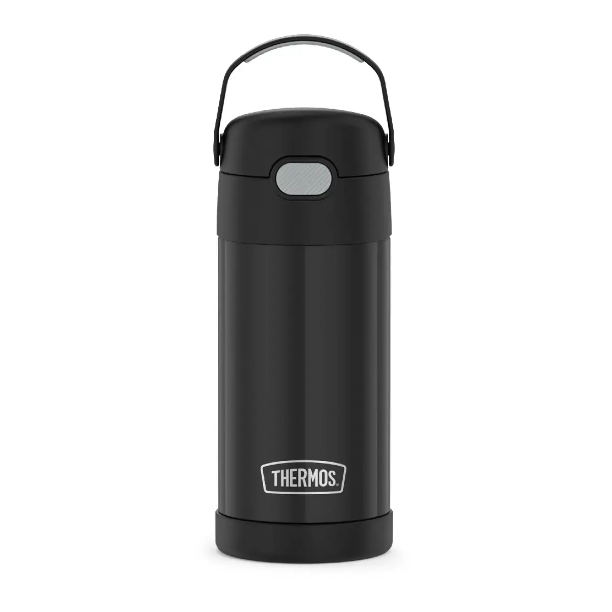THERMOS FUNTAINER Water Bottle with Straw, 12oz (355ml) Black | Keeps Drinks Cold for 12 Hours - main product image