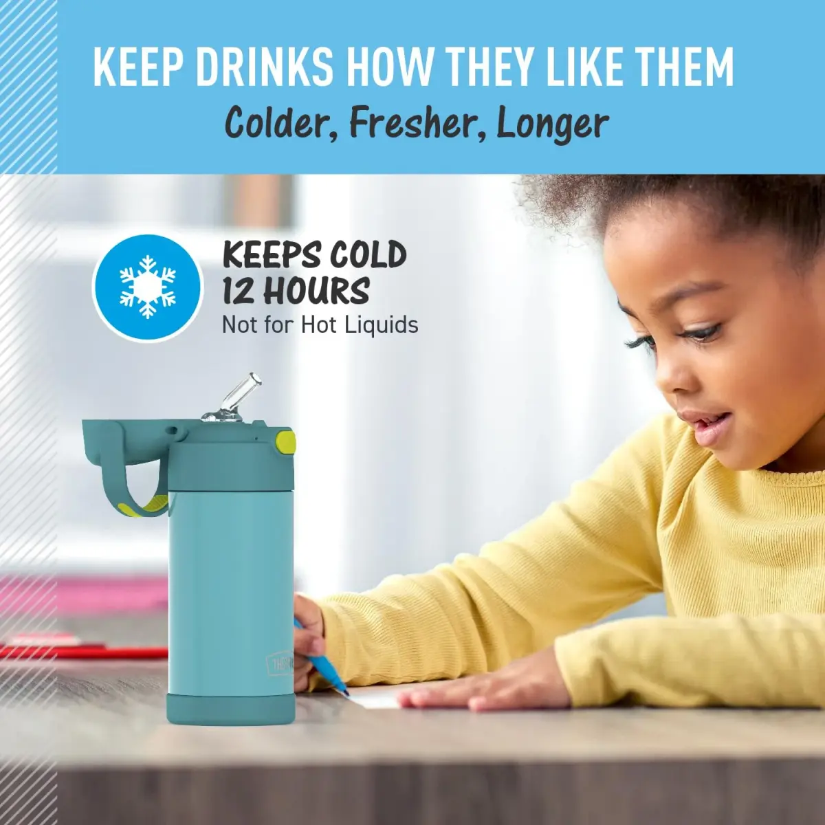 THERMOS FUNTAINER Water Bottle with Straw, 12oz (355ml) | Keeps Drinks Cold for 12 Hours - view 5