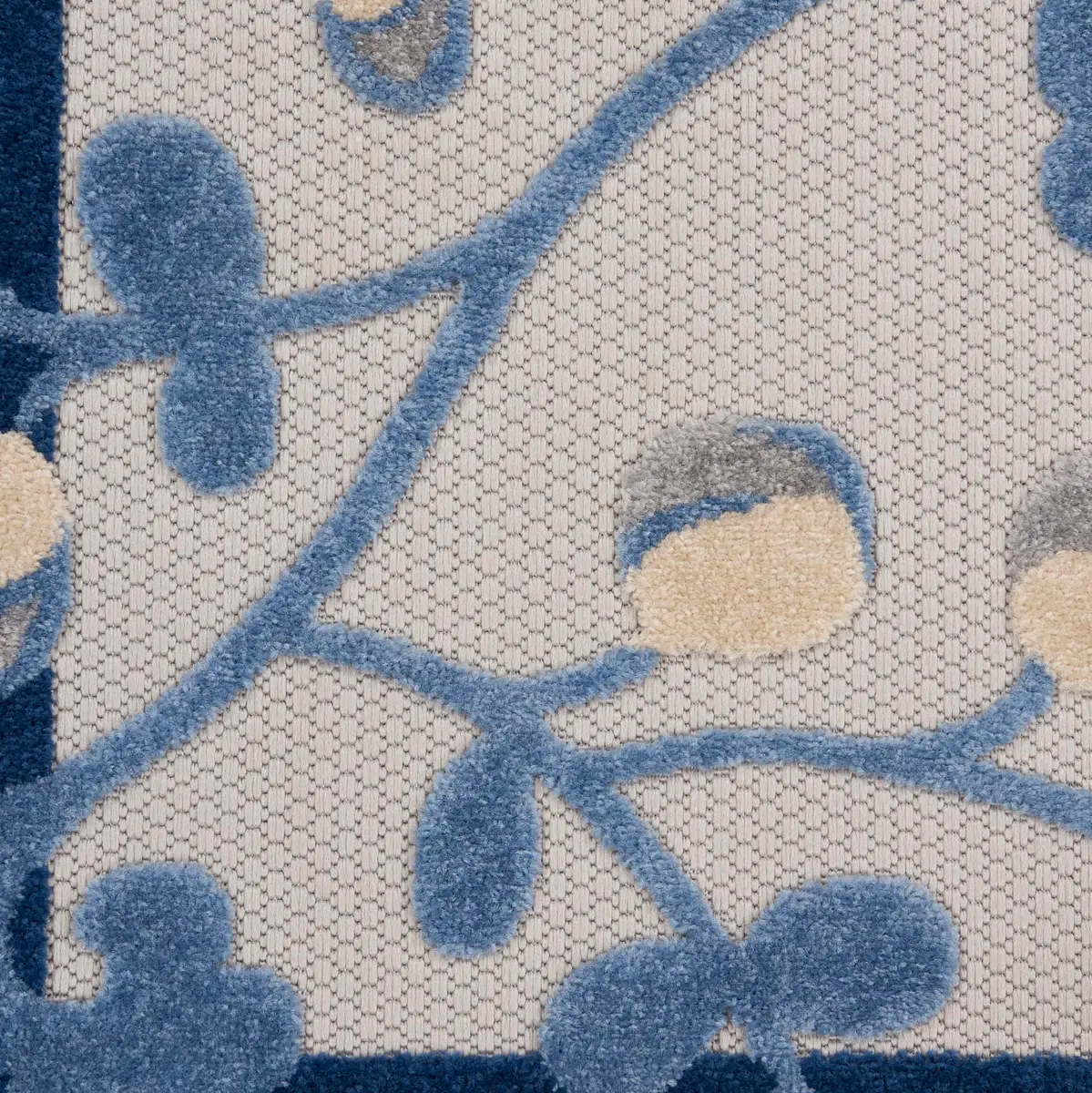 Nourison Home Aloha Blue Grey 9' x 12' Area Rug | Easy Clean, Non Shedding, Indoor/Outdoor Use - view 8