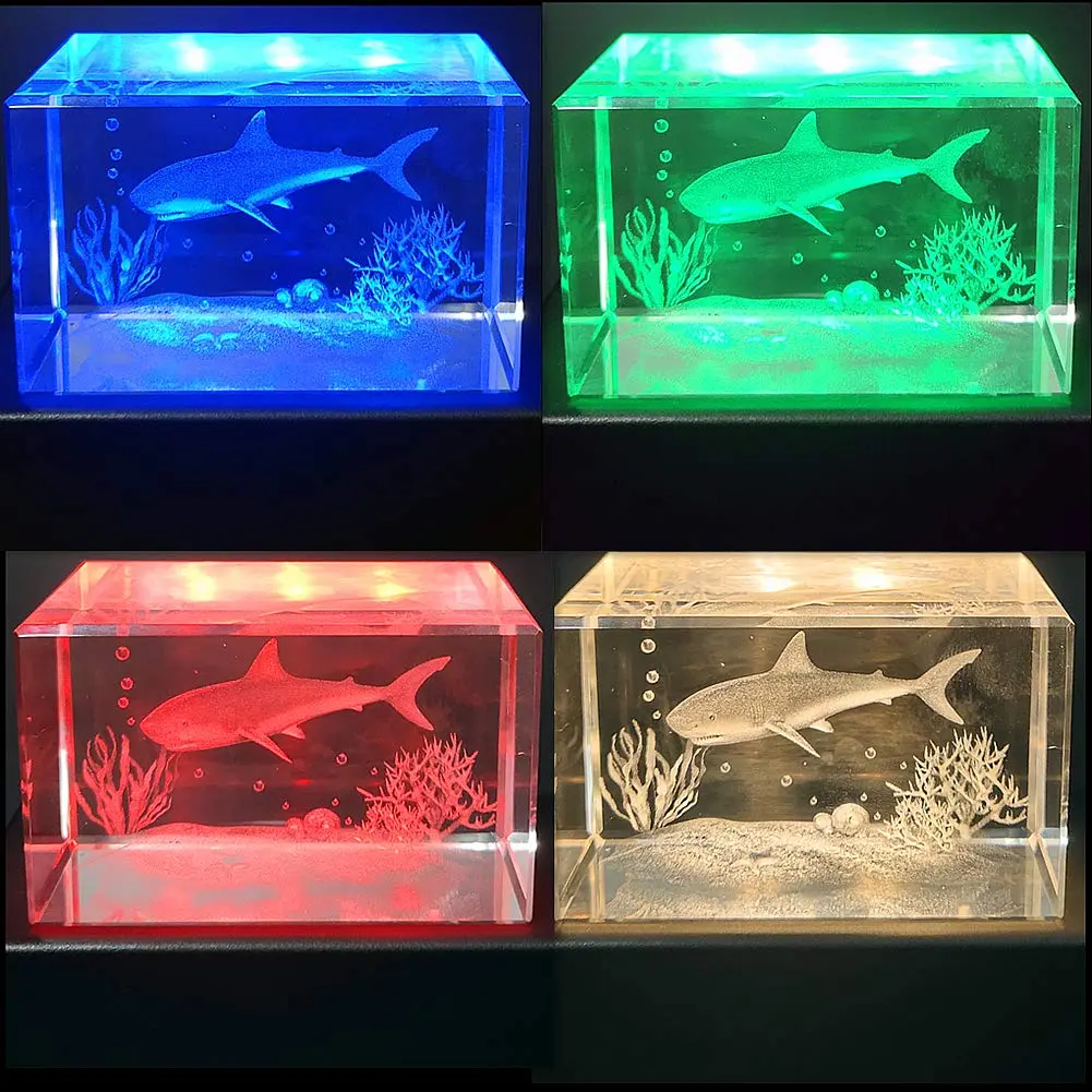 EUSTUMA LED Light Base Rectangle Display Stand Small Black | Color Changing Light for 3D Crystal Art - view 4