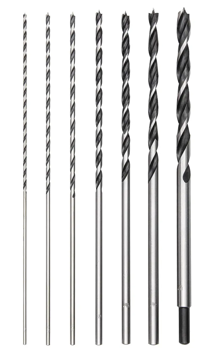 wesleydrill Extra Long Brad Point Drill Bit Set 12 inch (300mm) Carbon Steel | Woodworking Precision - main product image