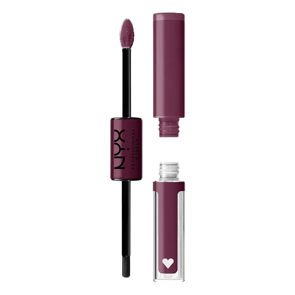 NYX PROFESSIONAL MAKEUP Shine Loud Liquid Lipstick with Clear Lip Gloss - Make It Work (Cool-Toned Plum) 16hr Wear | Vegan Formula - main product image