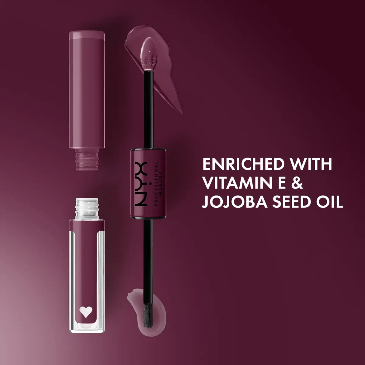 NYX PROFESSIONAL MAKEUP Shine Loud Liquid Lipstick with Clear Lip Gloss - Make It Work (Cool-Toned Plum) 16hr Wear | Vegan Formula - view 2