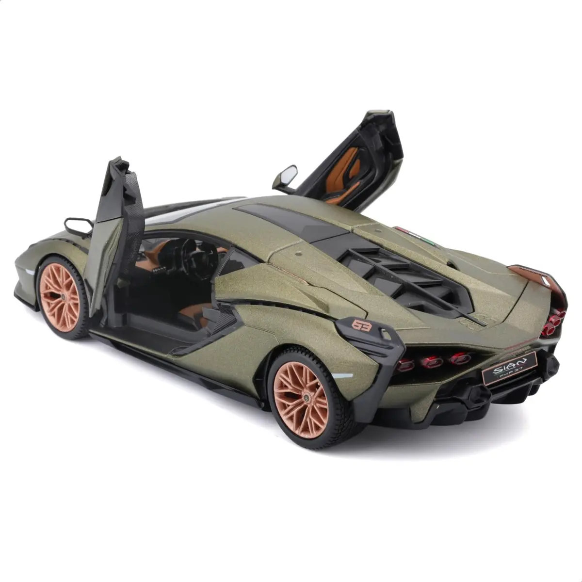 Bburago 1:24 Lamborghini Sián FKP 37 Die-Cast Model Car - Green | Detailed Collector's Item - view 3