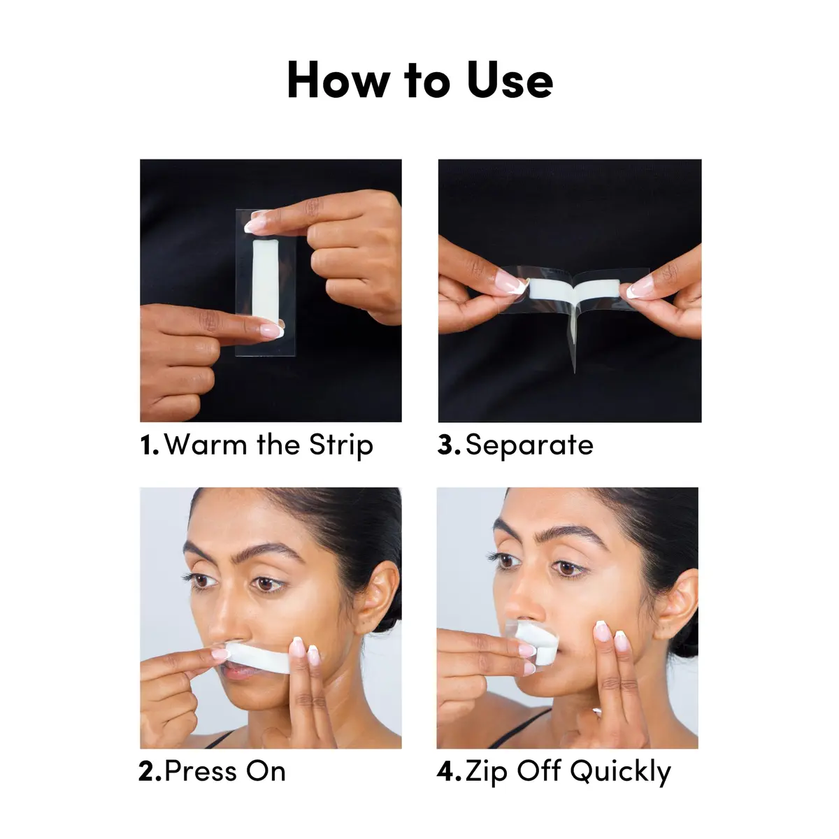 Parissa Natural Face & Lip Wax Strips — Facial Hair Removal for Sensitive Skin | Ready-to-Use | 20 Strips (10 x 2) | Gentle & Biodegradable - view 7