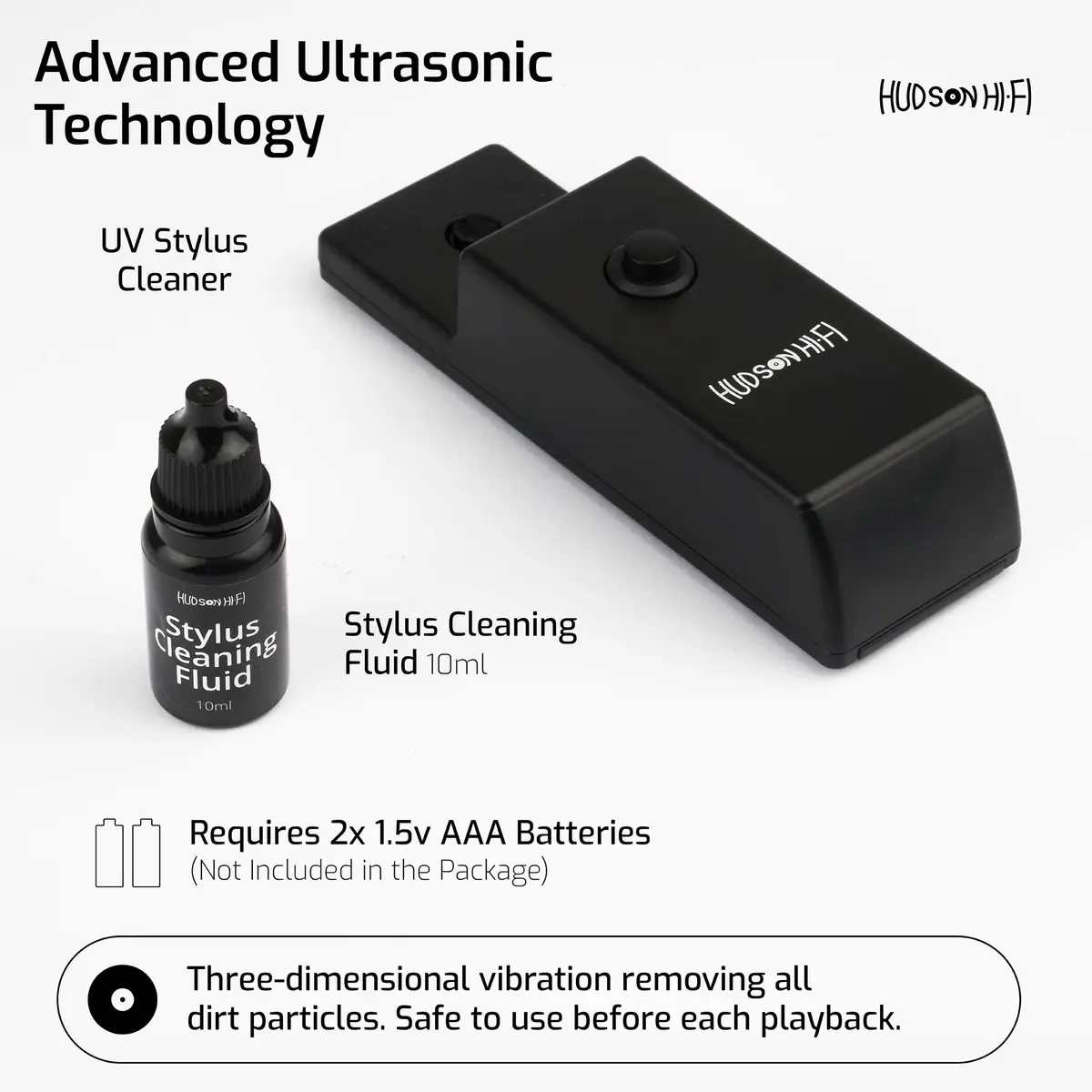 Hudson Hi-Fi Ultra Sonic Stylus Cleaner | 10ml (0.338 Fl Oz) | Cleans Vinyl Needles in 15 Seconds - view 5