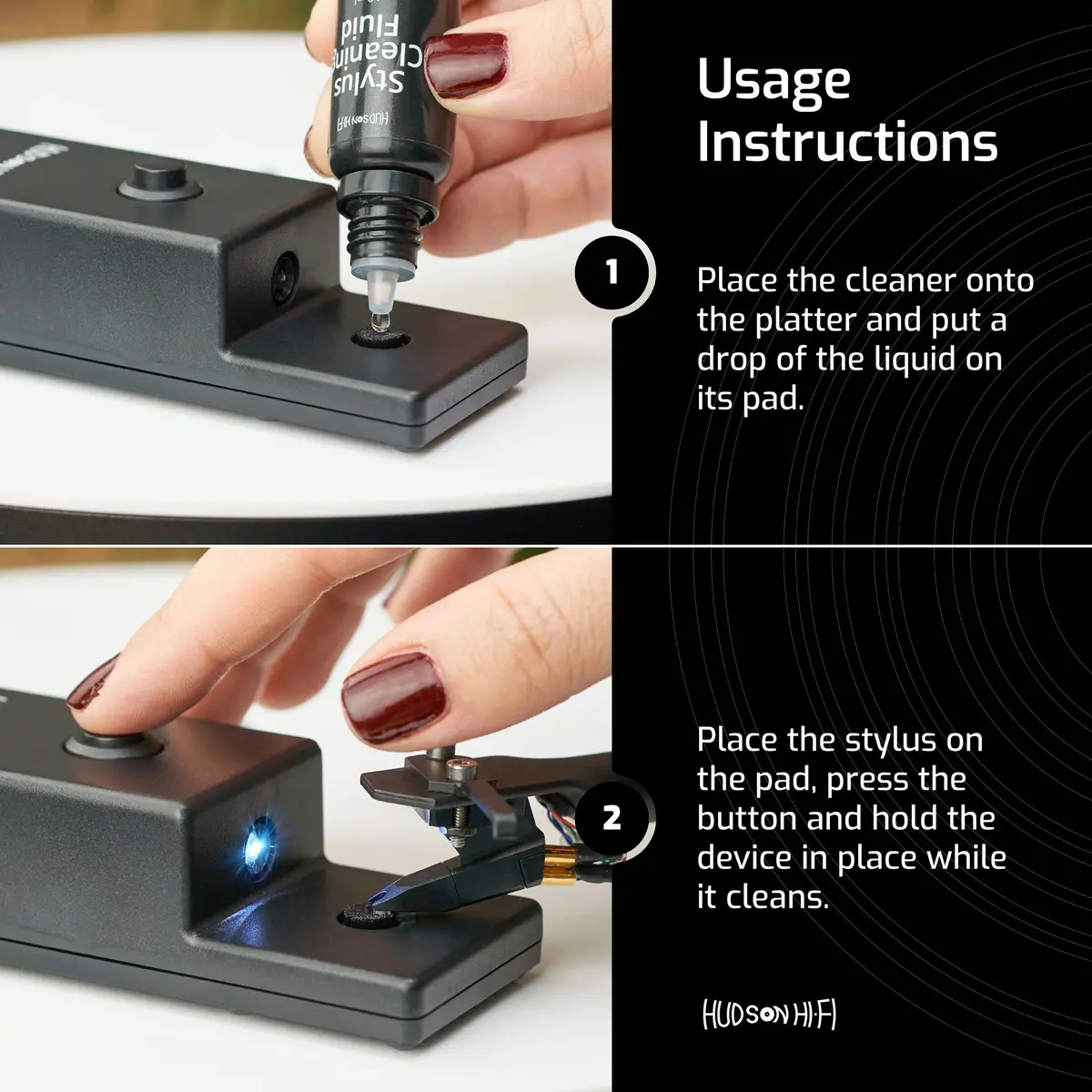 Hudson Hi-Fi Ultra Sonic Stylus Cleaner | 10ml (0.338 Fl Oz) | Cleans Vinyl Needles in 15 Seconds - view 3