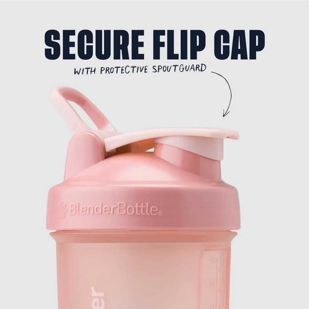 BlenderBottle ProStak Shaker Bottle with Pill Organizer, 621 ml (22 oz) Rose Pink | Leak-Proof & BPA-Free - view 3