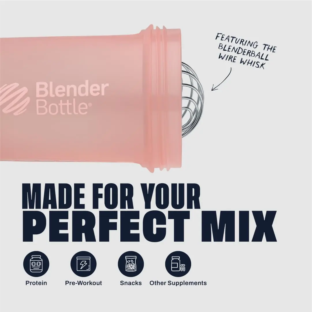 BlenderBottle ProStak Shaker Bottle with Pill Organizer, 621 ml (22 oz) Rose Pink | Leak-Proof & BPA-Free - view 4