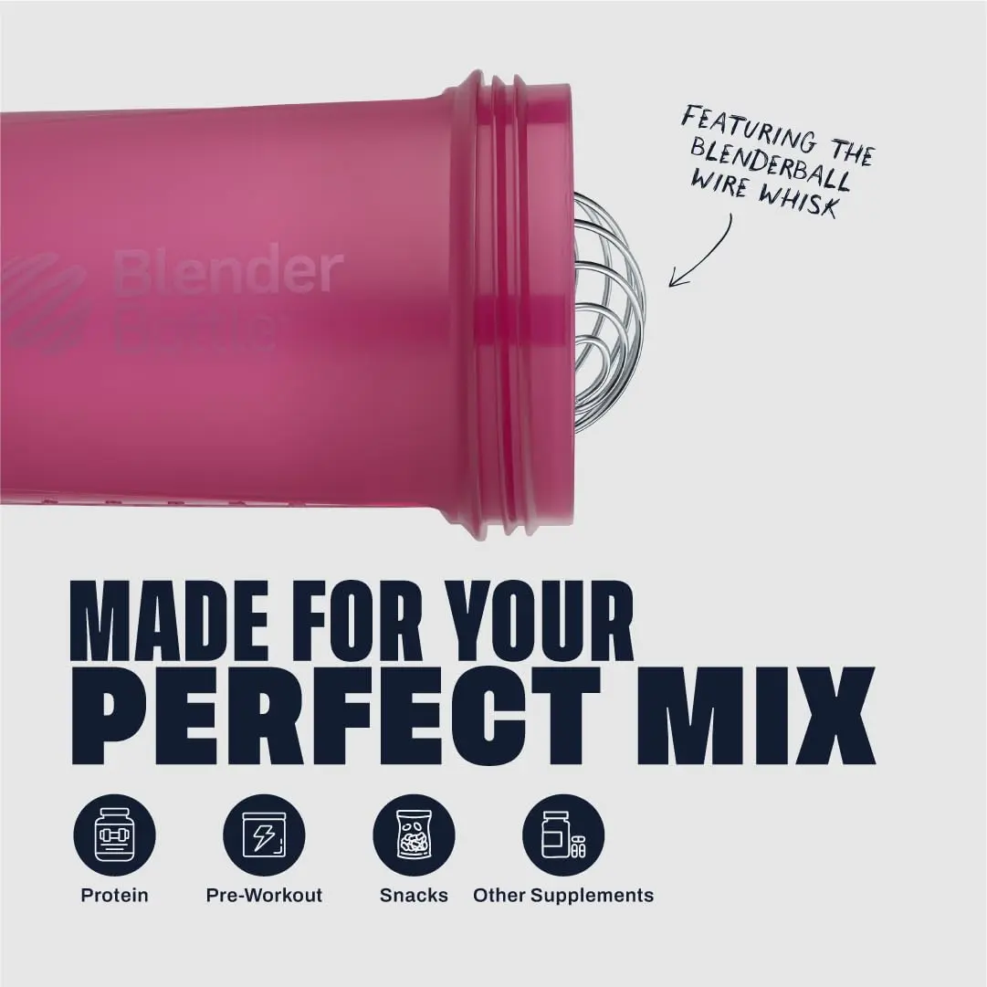 BlenderBottle ProStak Shaker Bottle with Pill Organizer & Storage Jars 650ml (22 oz) Plum | Leak-Proof Mixing System - view 4