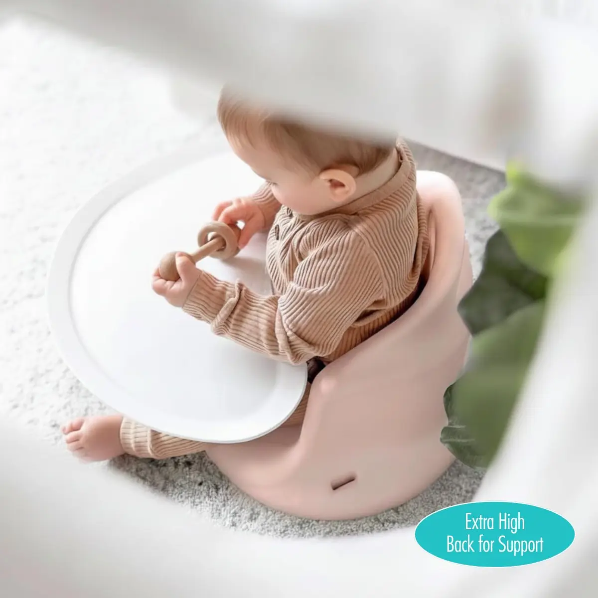 Upseat Baby Floor & Booster Seat with Tray 4-24 Months | Ergonomic & Safe - view 8