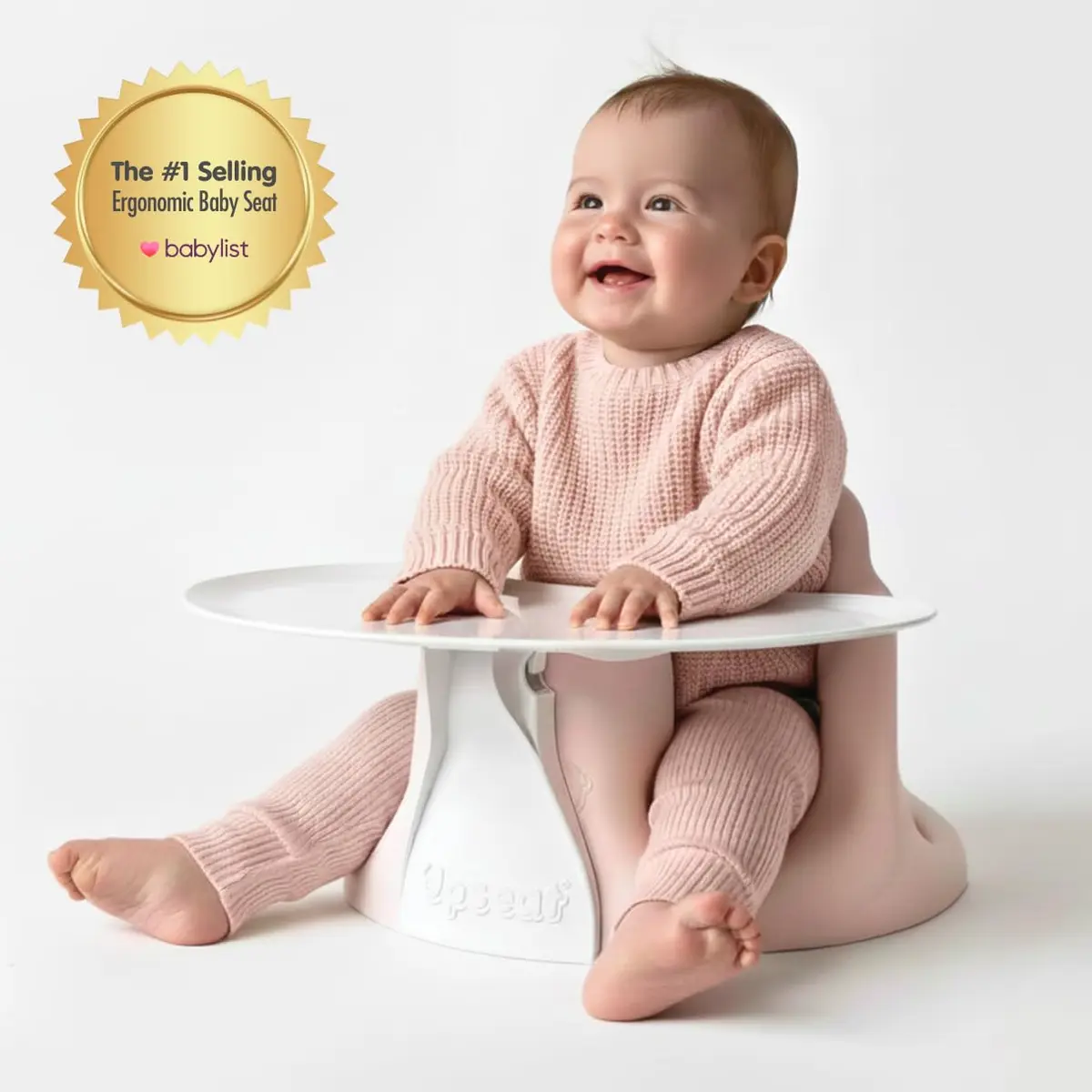 Upseat Baby Floor & Booster Seat with Tray 4-24 Months | Ergonomic & Safe - view 2