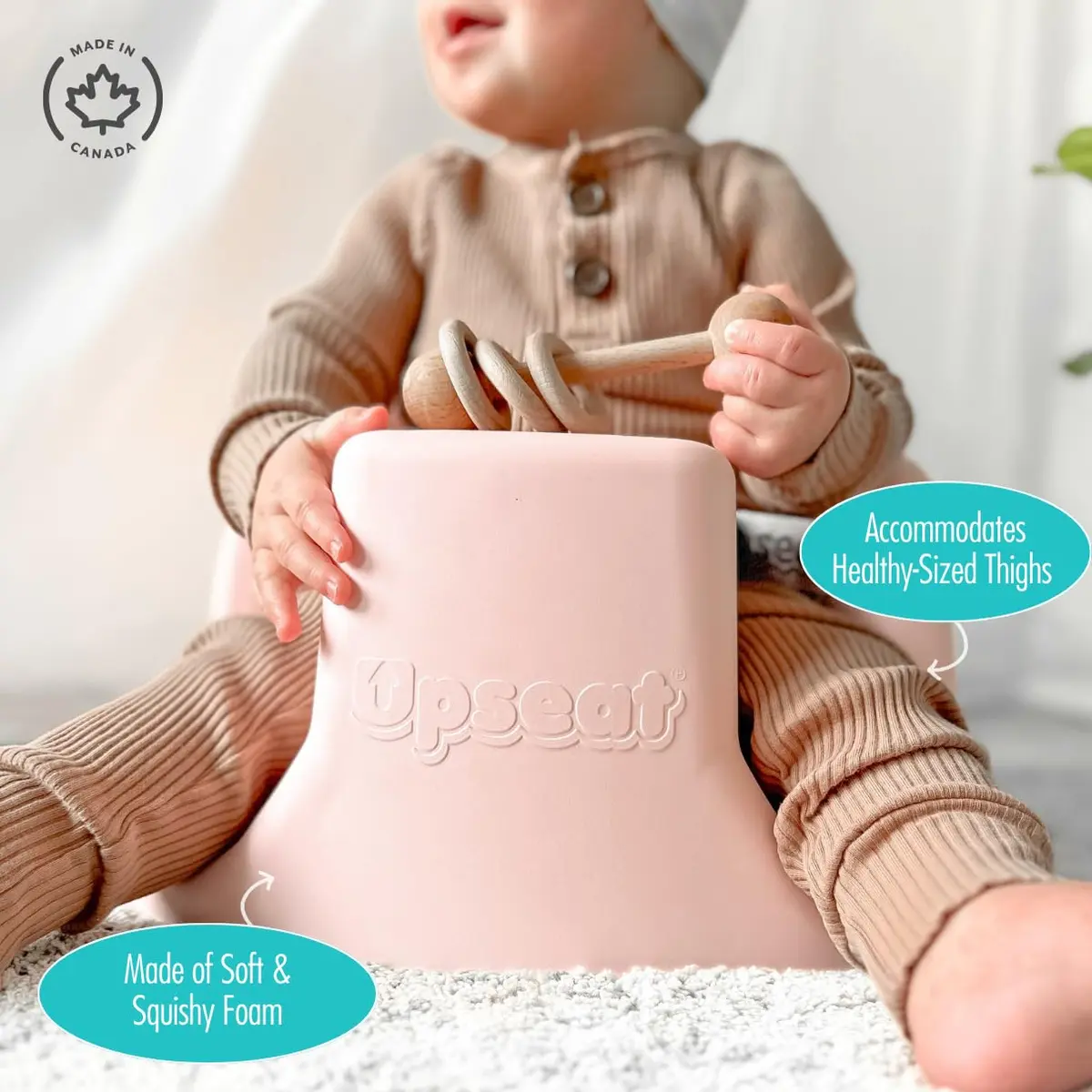 Upseat Baby Floor & Booster Seat with Tray 4-24 Months | Ergonomic & Safe - view 4