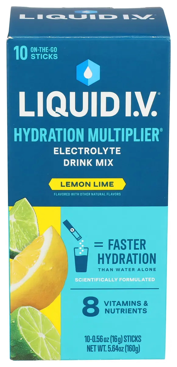 Liquid I.V. Hydration Multiplier Lemon Lime 0.56 Oz | Faster Electrolyte Replenishment for Active Adults - main product image