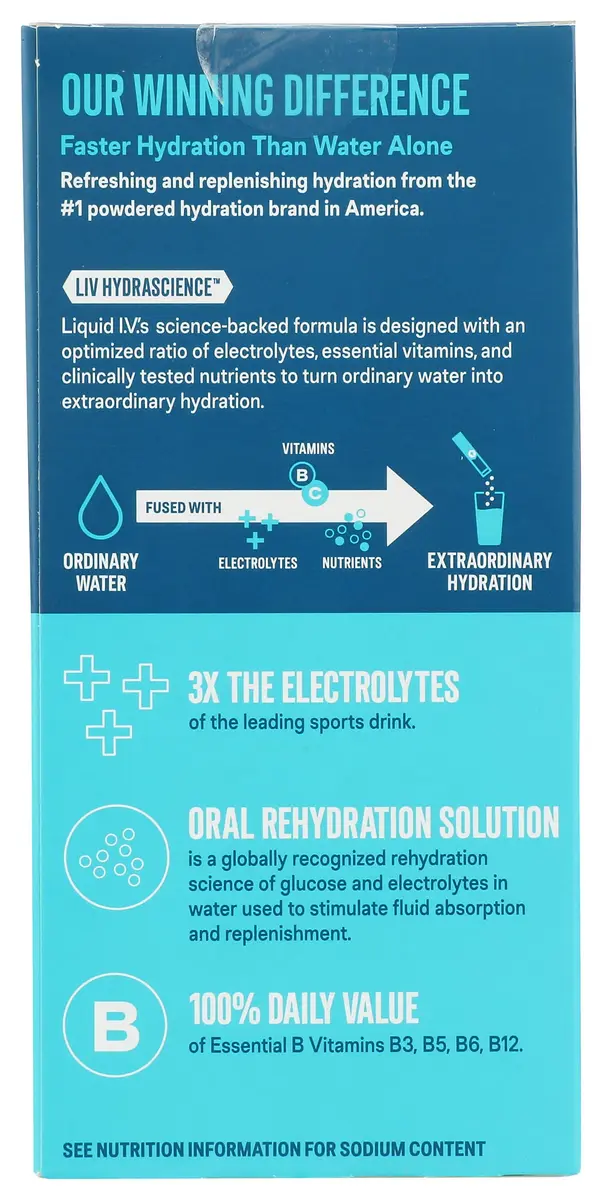 Liquid I.V. Hydration Multiplier Lemon Lime 0.56 Oz | Faster Electrolyte Replenishment for Active Adults - view 2