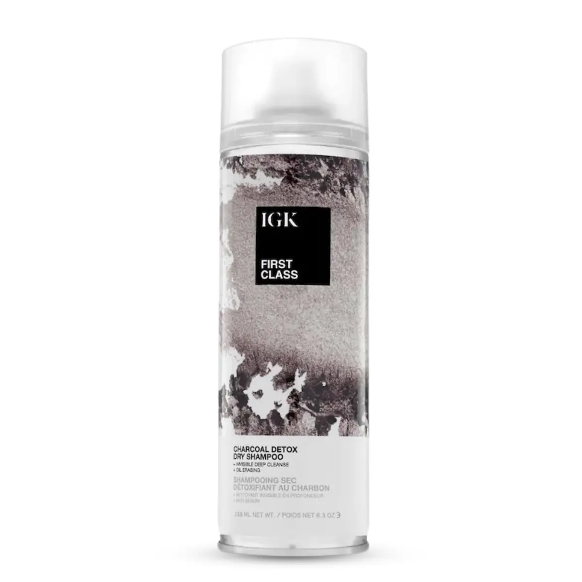 IGK First Class Charcoal Detox Dry Shampoo 6.3 Oz | Heavy-Duty Oil & Odor Absorber for Oily Hair & Scalp - main product image