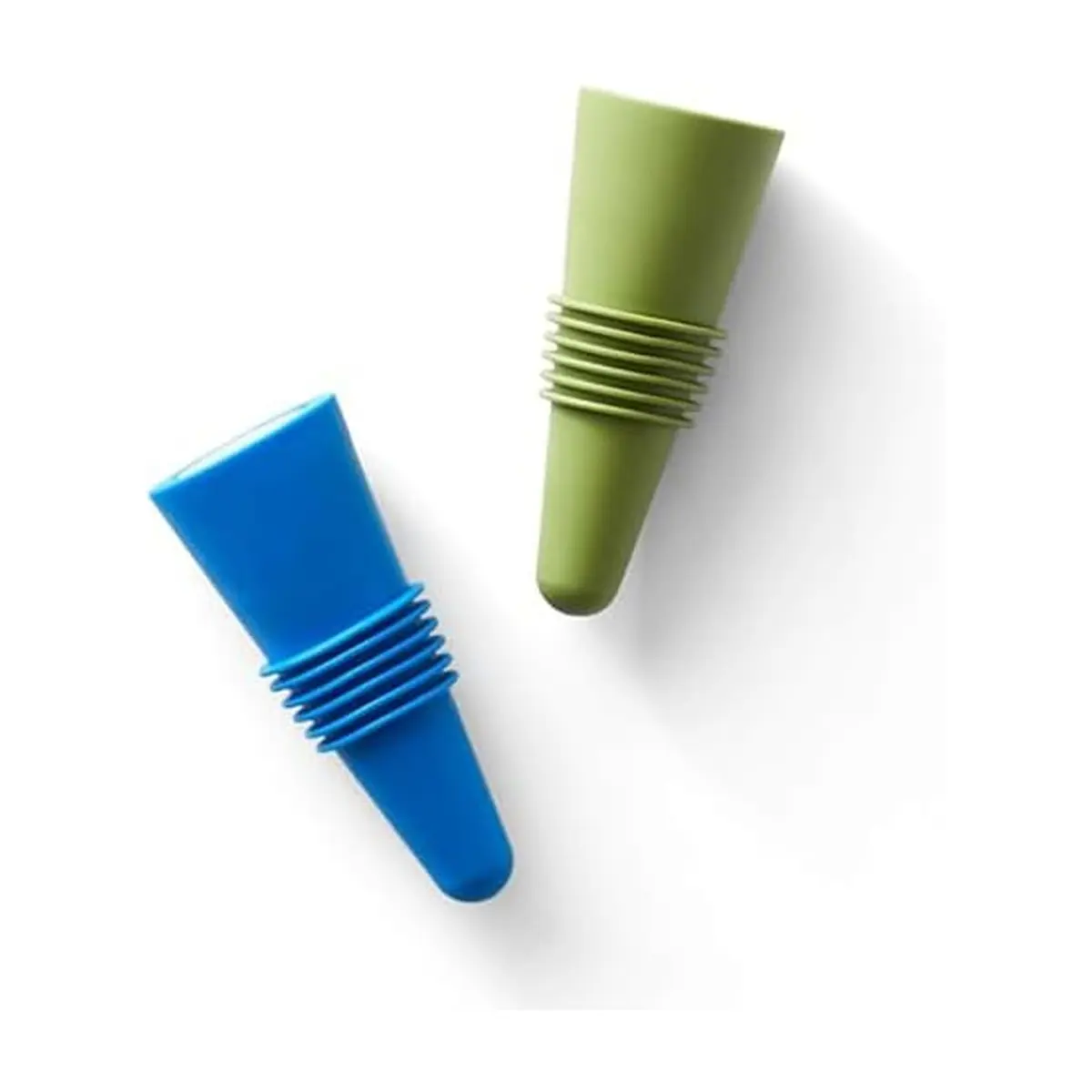 Rabbit Bottle Stopper Set of 2 | Airtight Silicone Wine & Beverage Seal (Blue, 2-Pack) - main product image