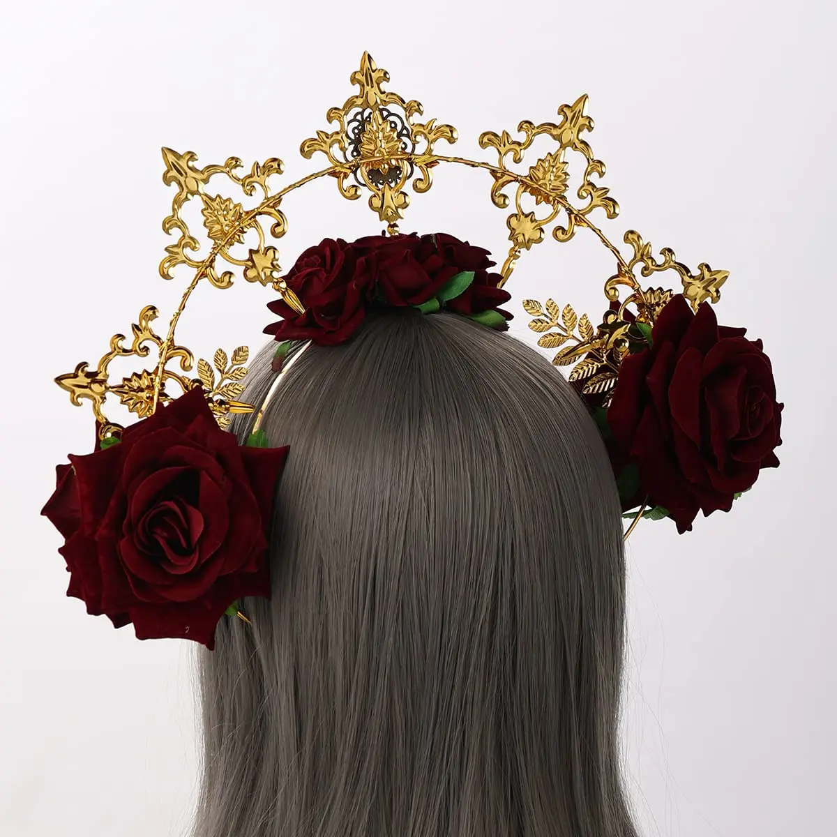 BLESSUME Halo Crown Mary Goddess Headband Gold and Red | Costume Headpiece for Women (1 Count) - view 4