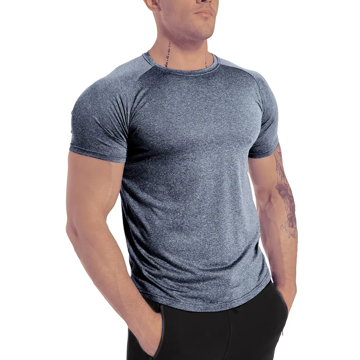 GYMELITE Men's 3pack Short Sleeve Moisture Wicking T-Shirts | Anti-Stink, Quick Dry, Breathable, Comfortable Fit - view 2