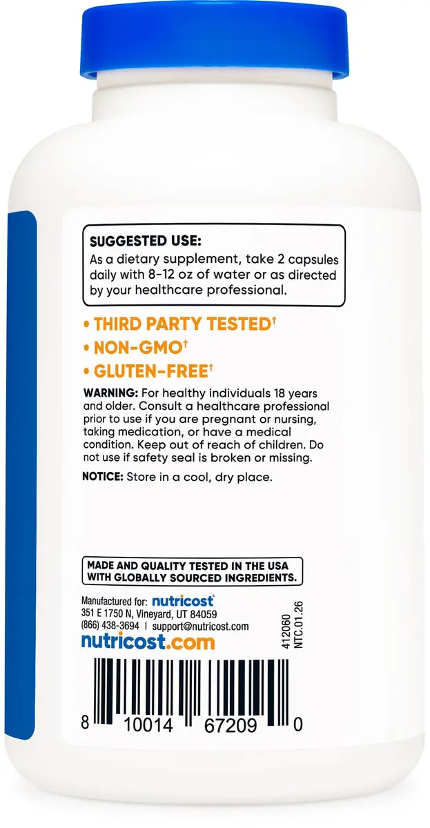 Nutricost Magnesium+ Extra Strength 420mg | Vegan, Gluten Free Capsules for Adults - view 4