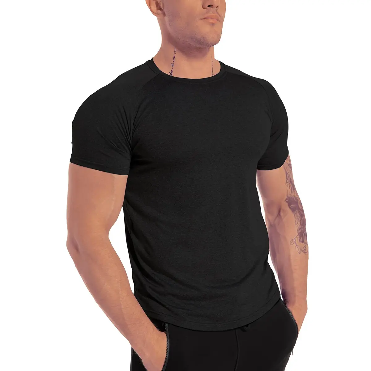 GYMELITE Men's 3pack Short Sleeve Moisture Wicking T-Shirts | Athletic Performance Fit - view 2