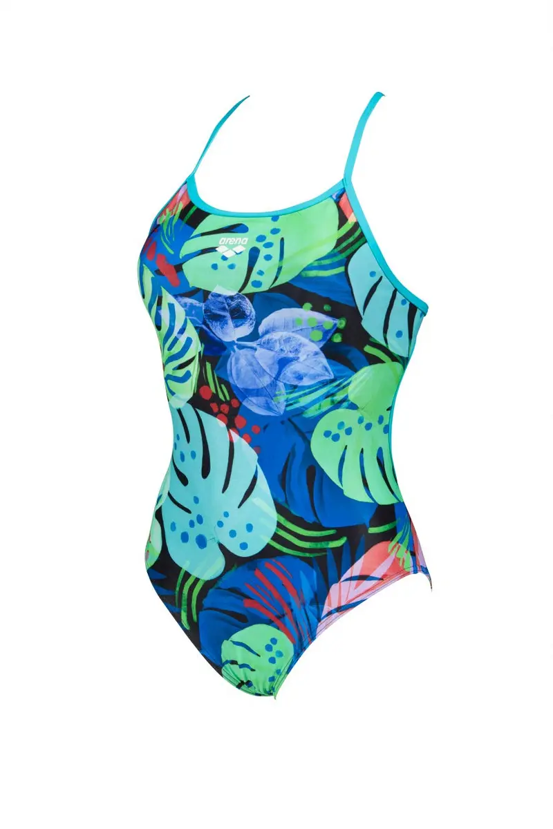 ARENA Women's Print Accelerate Back MaxLife One Piece Athletic Swimsuit, Tropics Martinica, 36 | Chlorine-Resistant, Supportive Fit - view 2