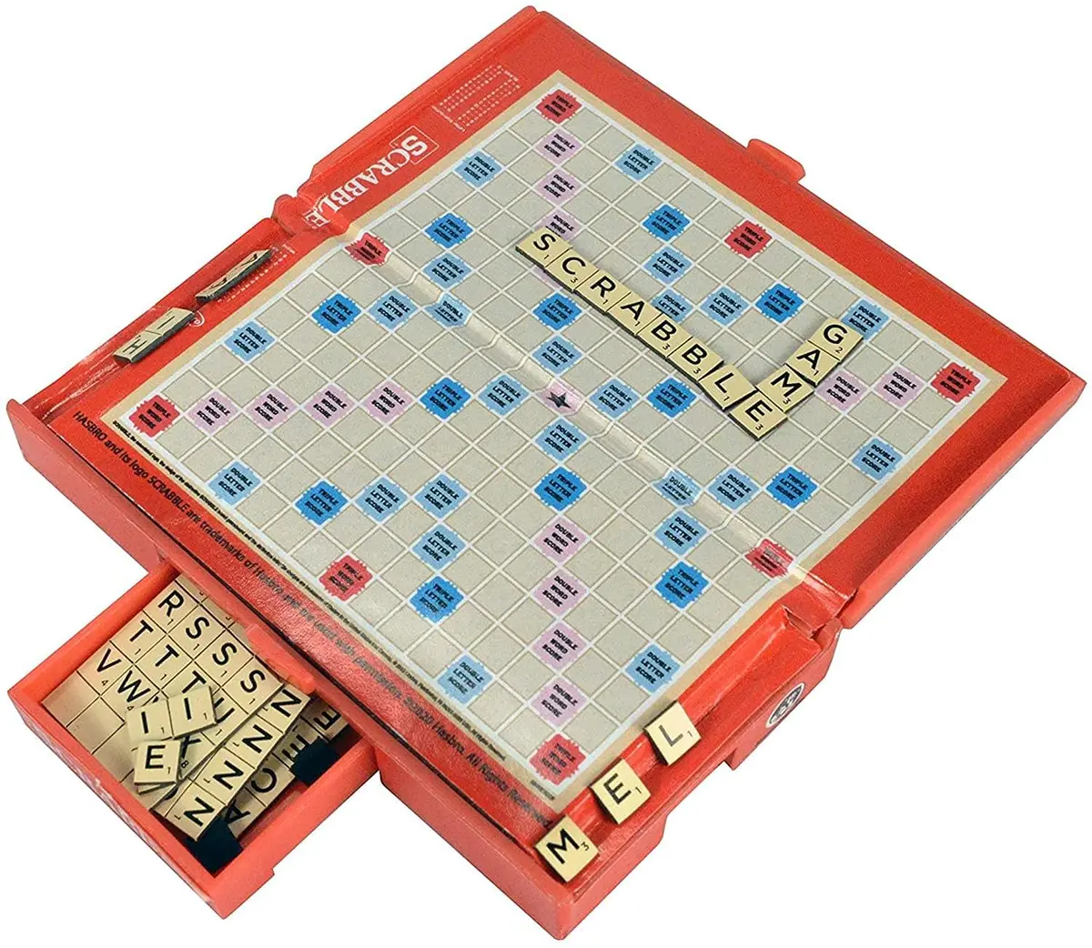 World's Smallest Scrabble Miniature Magnetic Board 3 x 1.75 x 0.5 in | Portable Family Game for Ages 8+ - main product image