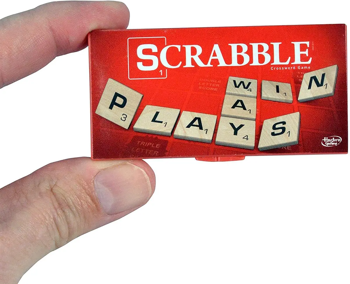 World's Smallest Scrabble Miniature Magnetic Board 3 x 1.75 x 0.5 in | Portable Family Game for Ages 8+ - view 3