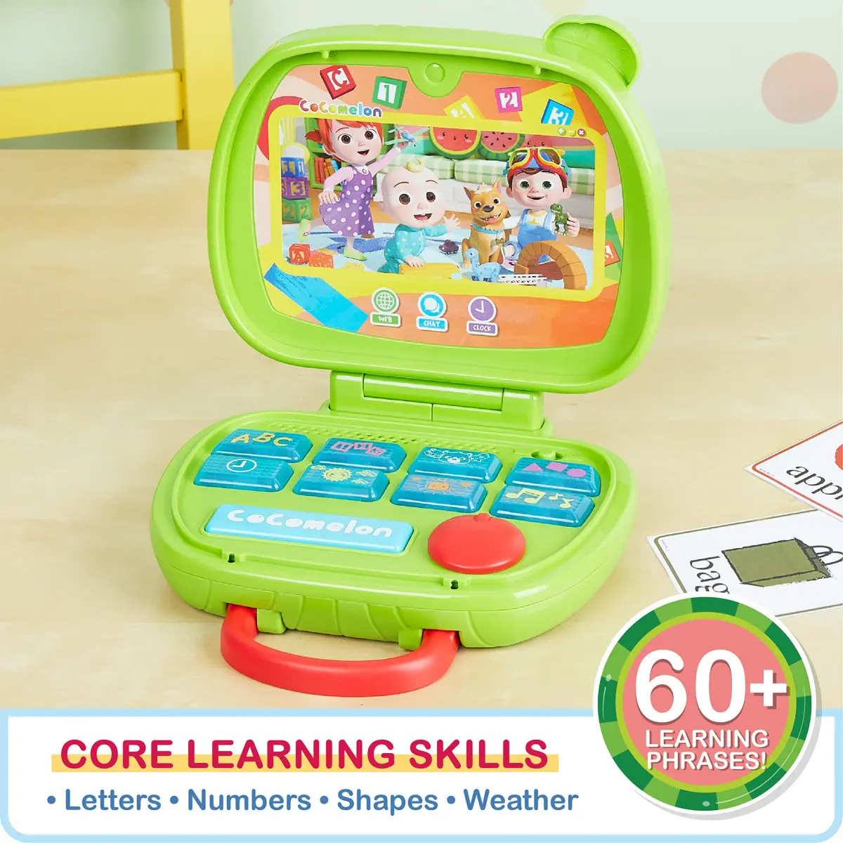 CoComelon Sing and Learn Laptop Toy for Toddlers 18+ Months | Lights, Sounds, Music, Letters, Numbers, Shapes, Animals - view 5